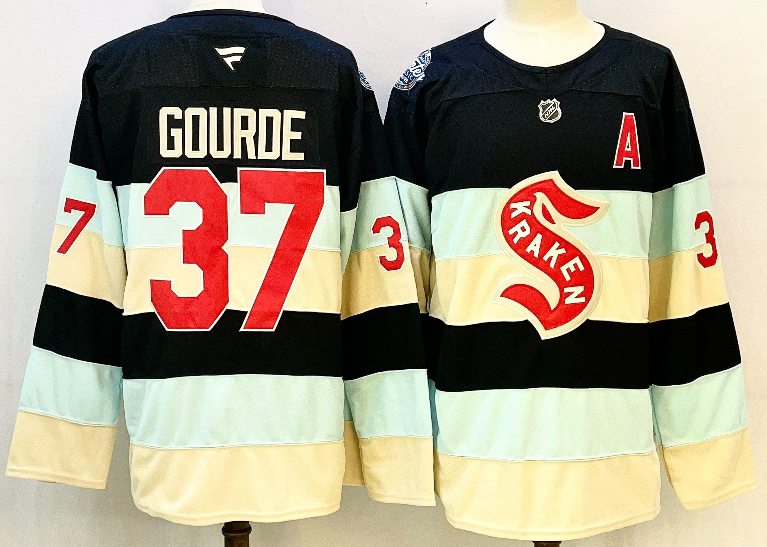 Men Seattle Kraken #37 Gourde Cream 2026 Adidias NHL Jersey style 001